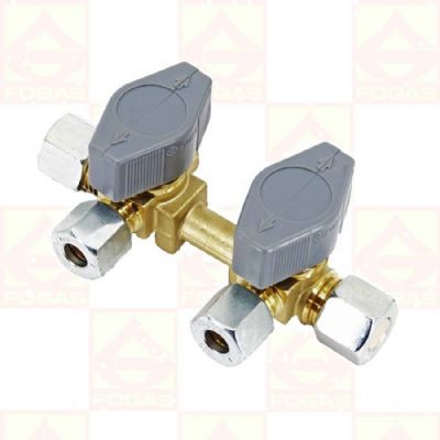 Blockventil 2-vred 10 in 8 ut