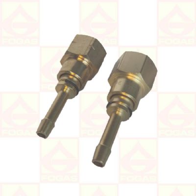 Slangsockel med backventil 6mm